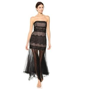 Halston Heritage Strapless Lace Gown NWT